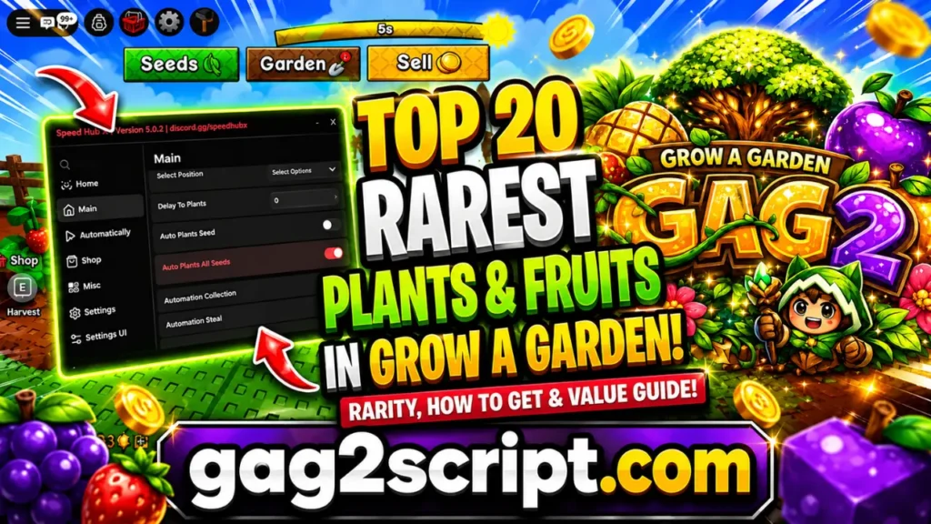 Top 20 Rarest Plants in Grow a Garden